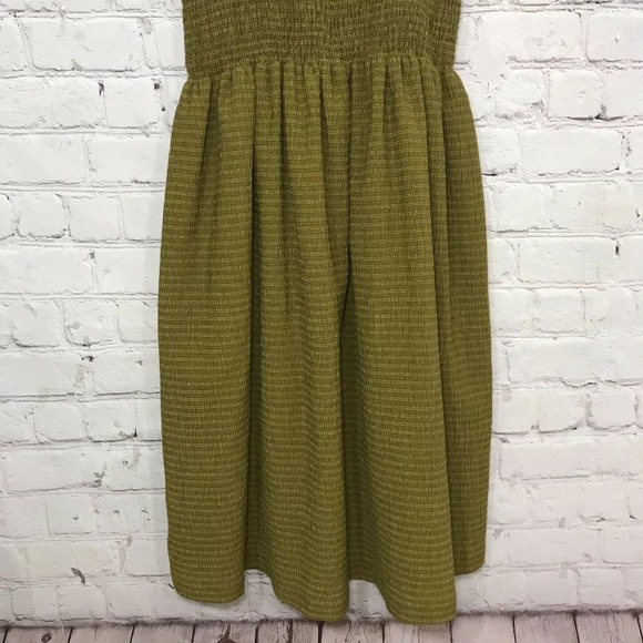 Madewell Dress Sleeveless A-Line Casual Stretchy Olive Mini Sundress Womens XXS - Picture 7 of 8